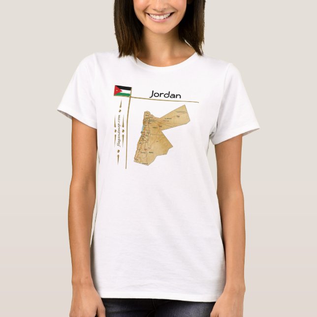 Jordan Map + Flag + Title T-Shirt (Front)
