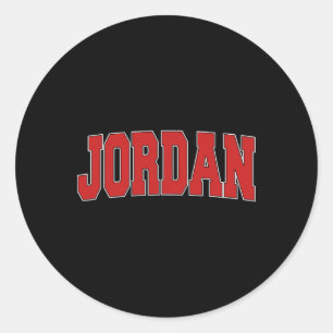 Jordan Mn Minnesota Varsity Style Usa Vintage Spor Classic Round Sticker