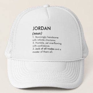 Jordan name, Editable name, Custom name Trucker Hat