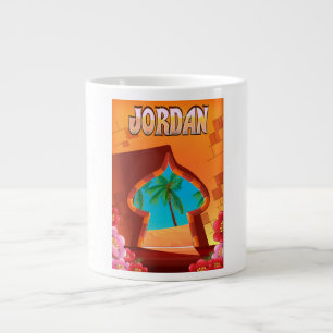 Jordan Palace travel poster Large Coffee Mug