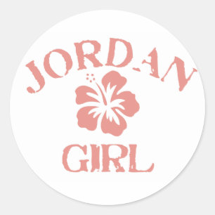 Jordan Pink Girl Classic Round Sticker