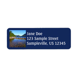 Jordan Pond I at Acadia National Park Return Address Label