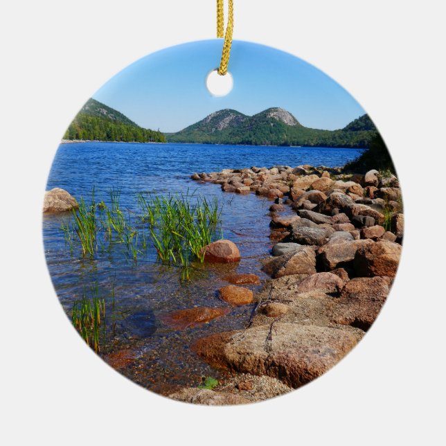 Jordan Pond II at Acadia National Park Ceramic Ornament (Front)