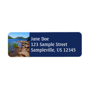 Jordan Pond II at Acadia National Park Return Address Label