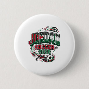 Jordan Soccer 2026 Soccer Bold Country Typography  6 Cm Round Badge