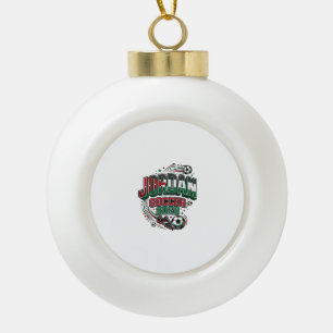 Jordan Soccer 2026 Soccer Bold Country Typography Ceramic Ball Christmas Ornament