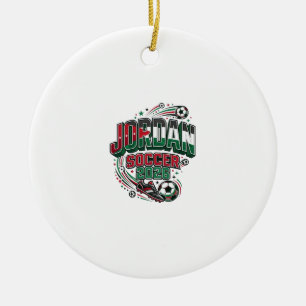 Jordan Soccer 2026 Soccer Bold Country Typography Ceramic Ornament