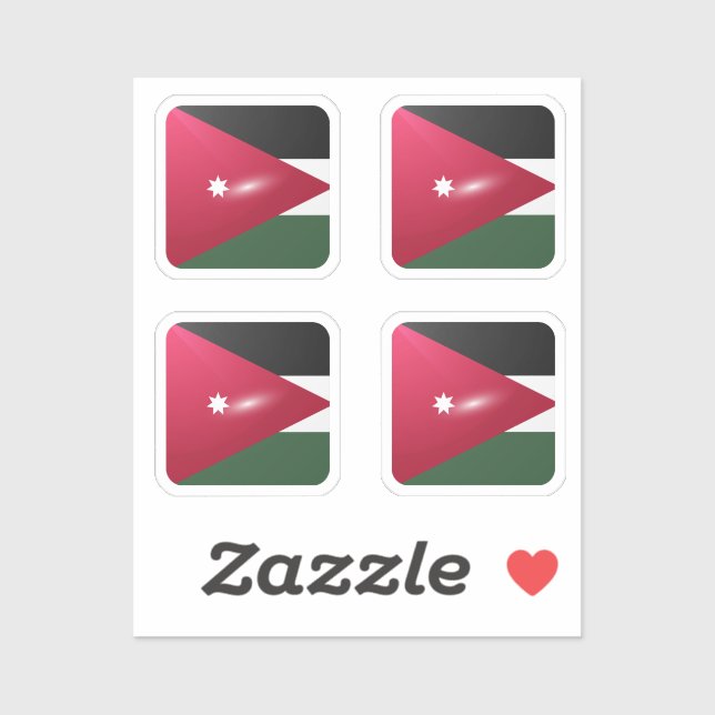 Jordan square glossy flag (Sheet)