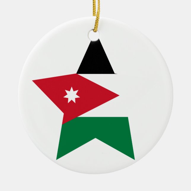 Jordan Star Ceramic Ornament (Front)