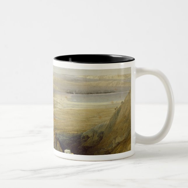 Jordan Valley, from Volume II of 'The Holy Land' Two-Tone Coffee Mug (Right)