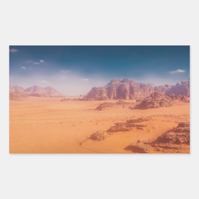 Jordan, Wadi Rum desert Rectangular Sticker (Front)