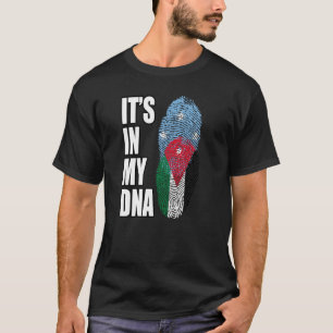 Jordanian And Micronesian Mix DNA Heritage Flag T-Shirt