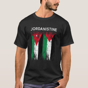 Jordanian And Palestinian Flag Jordan And Palestin T-Shirt