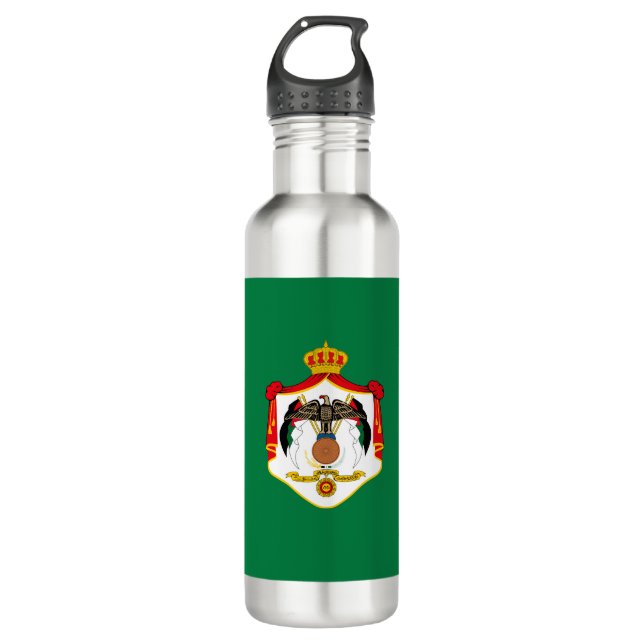 Jordanian coat of arms  paper cup 710 ml water bottle (Front)
