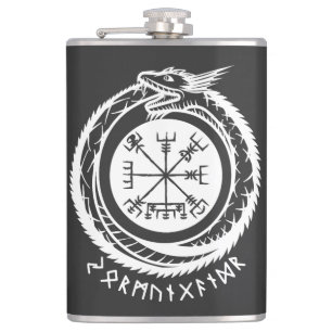 Jormungandr - Nordic Rune Hip Flask