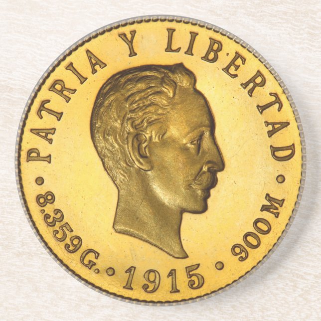Jose Marti coin (1915) Coaster (Front)