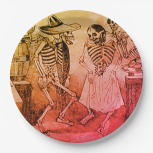 Jose Posada Day of the Dead Paper Plate