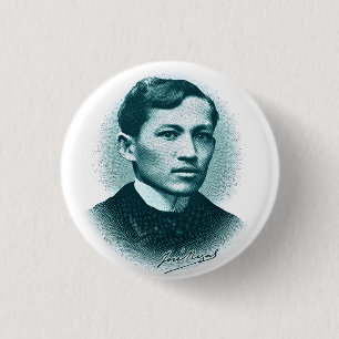 Jose Rizal (Green Print) 3 Cm Round Badge