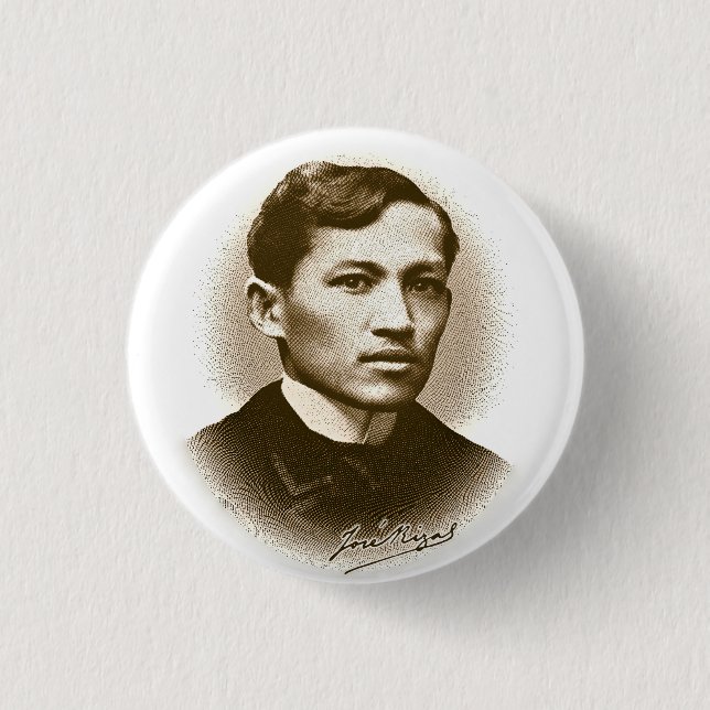 Jose Rizal (Sepia Print) 3 Cm Round Badge (Front)