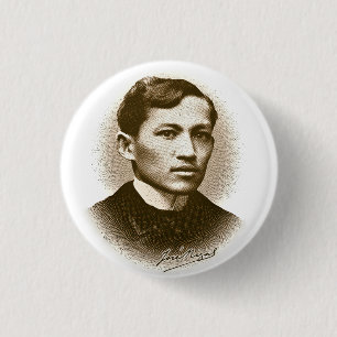 Jose Rizal (Sepia Print) 3 Cm Round Badge