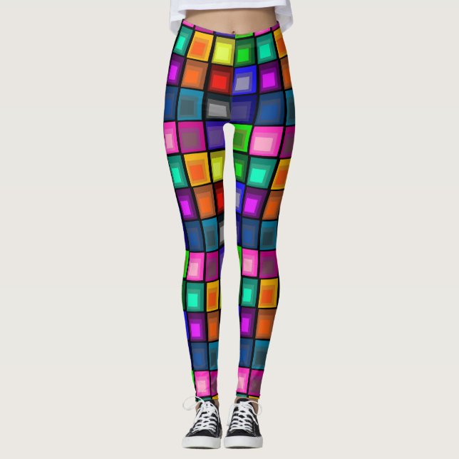 Josef Albers Colour Block Leggings (Front)