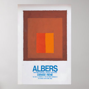 Joseph Albers 1968 Exhibition Poster Abstract Art