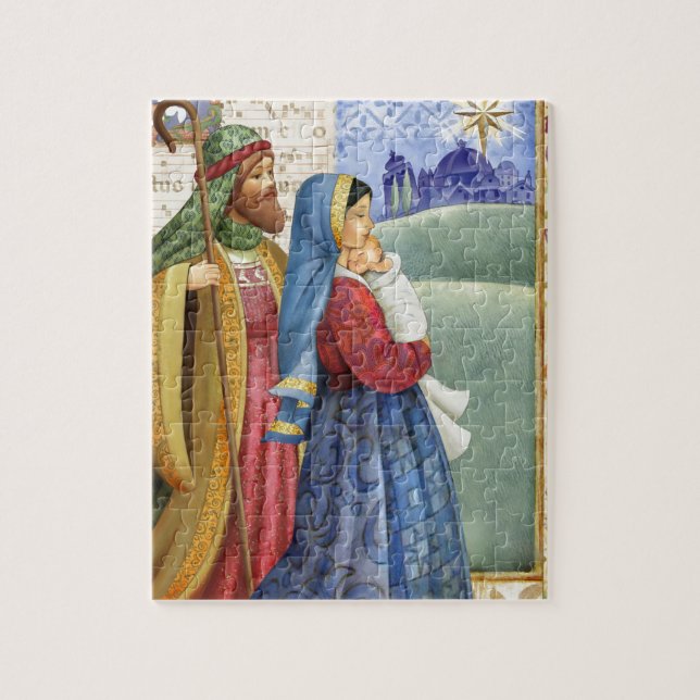 Joseph and mary with Jesus Jigsaw Puzzle (Vertical)