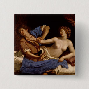 Joseph and the Wife of Potiphar, c.1649 15 Cm Square Badge