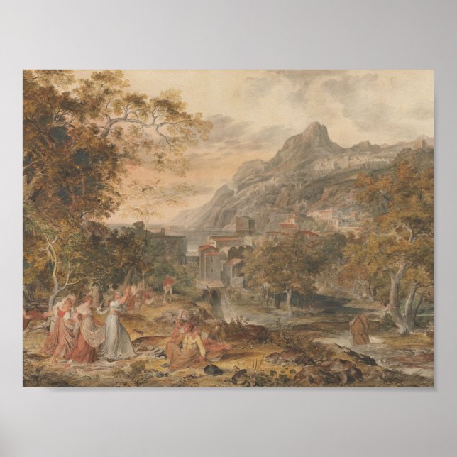 Joseph Anton Koch - View of Vietri Poster (Front)
