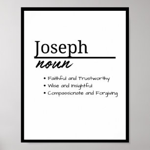 Joseph, Boy Personalised Name Definition Poster