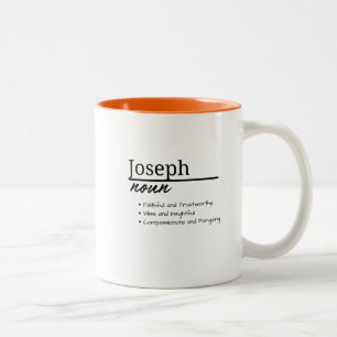 Joseph, Boy Personalized Name Definition Two-Tone Coffee Mug