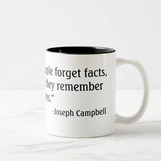 Joseph Campbell Quote Two-Tone Coffee Mug (Right)