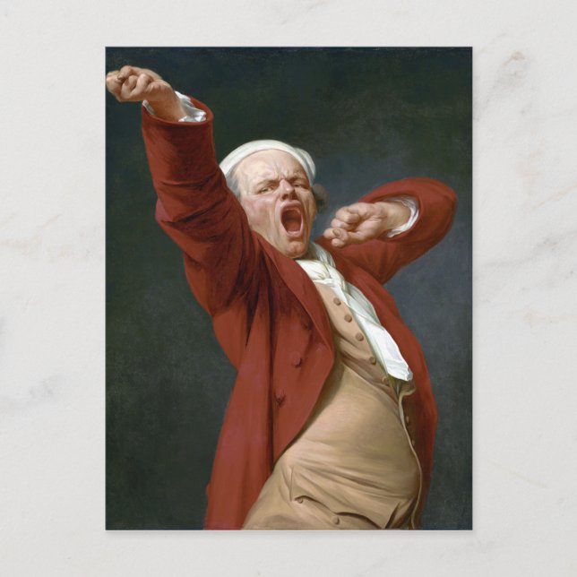 Joseph Ducreux Self-Portrait, Yawning Postcard (Front)