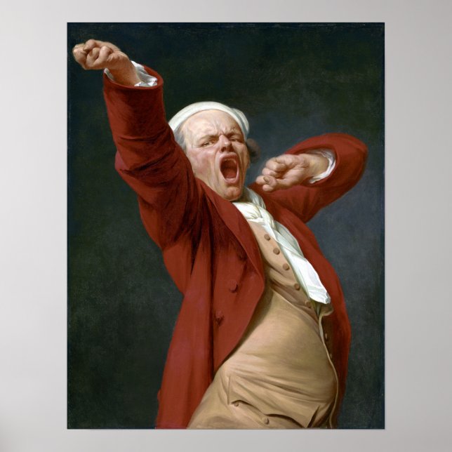 Joseph Ducreux Self-Portrait, Yawning Poster (Front)