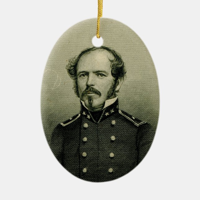 Joseph E. Johnston Ceramic Ornament (Front)