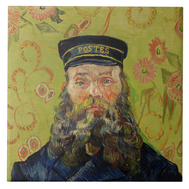 Joseph-Étienne Roulin (by Vincent van Gogh) Ceramic Tile (Front)