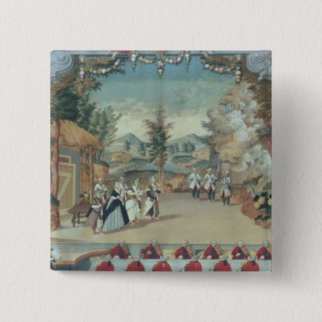 Joseph Haydn at first performance of his opera 15 Cm Square Badge (Front)