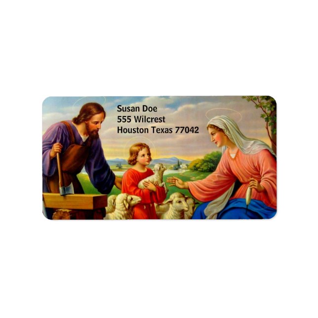 Joseph, Jesus, & Mary Label (Front)
