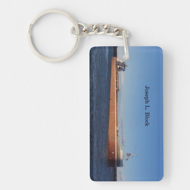 Joseph L. Block recatangle key chain (Front)