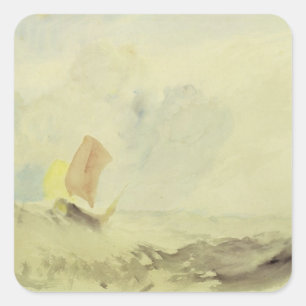 Joseph Mallord William Turner   A Sea Piece - A Ro Square Sticker