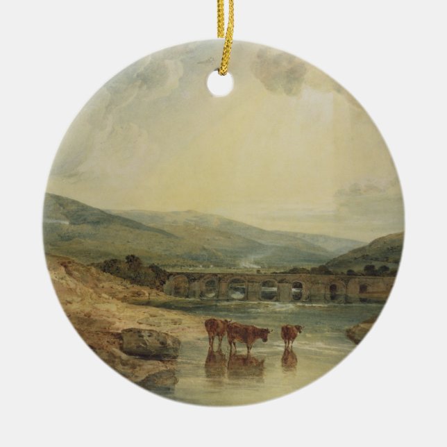 Joseph Mallord William Turner | Bridge over the Us Ceramic Ornament (Front)