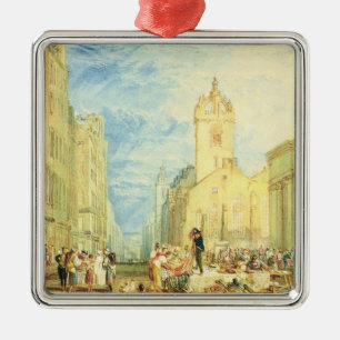 Joseph Mallord William Turner   High Street, Edinb Metal Ornament