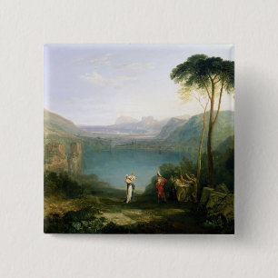Joseph Mallord William Turner Lake Avernus: Aene 15 Cm Square Badge
