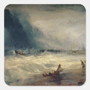 Joseph Mallord William Turner Lifeboat and Manby Square Sticker