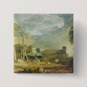 Joseph Mallord William Turner   Patterdale Old Chu 15 Cm Square Badge