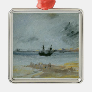 Joseph Mallord William Turner Ship Aground, Brig Metal Ornament