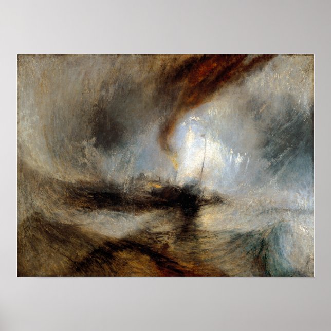Joseph Mallord William Turner Snow Storm Poster (Front)