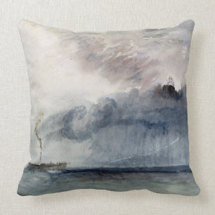 Joseph Mallord William Turner Steamboat in a Sto Cushion