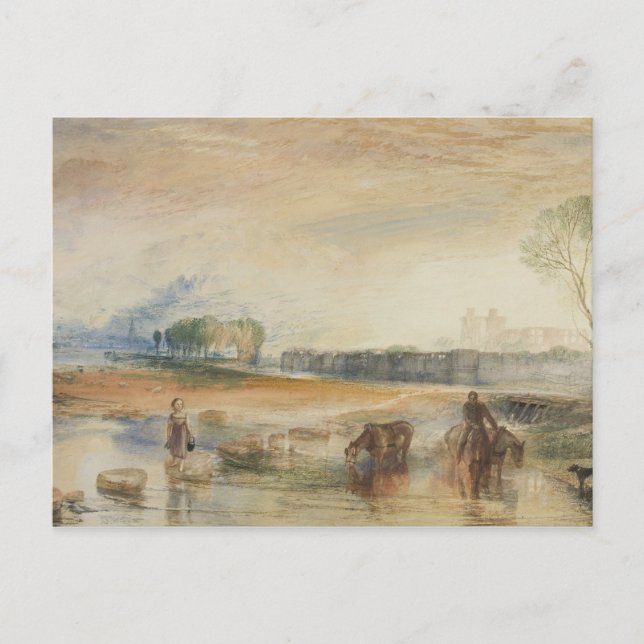 Joseph Mallord William Turner -Sunset and Moonrise Postcard (Front)
