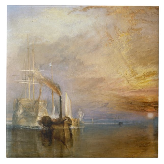 Joseph Mallord William Turner | The Fighting Temer Ceramic Tile (Front)